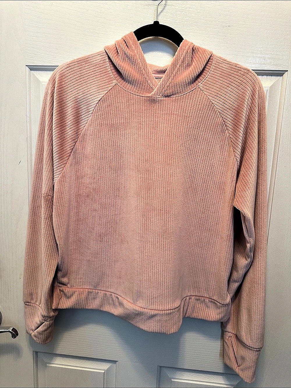 Target Ribbed Super Soft Hoodie in Pink Like New